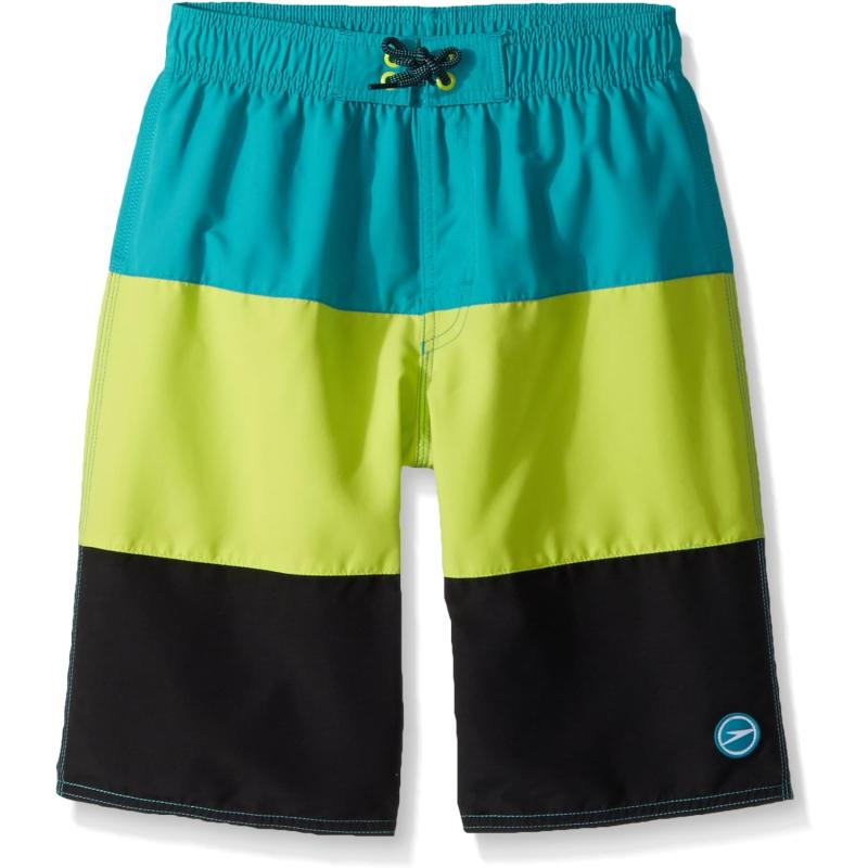 Speedo Boys’ Swim Trunk Knee Length Blocked Volley-Discontinued(Marine ...