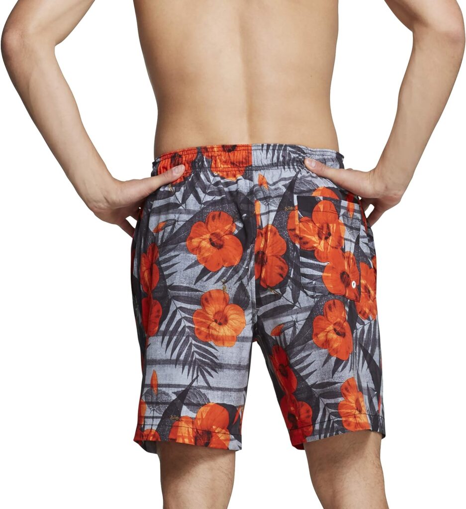 Speedo Men’s Swim Trunk Mid Length Redondo Floral(Speedo Orange ...