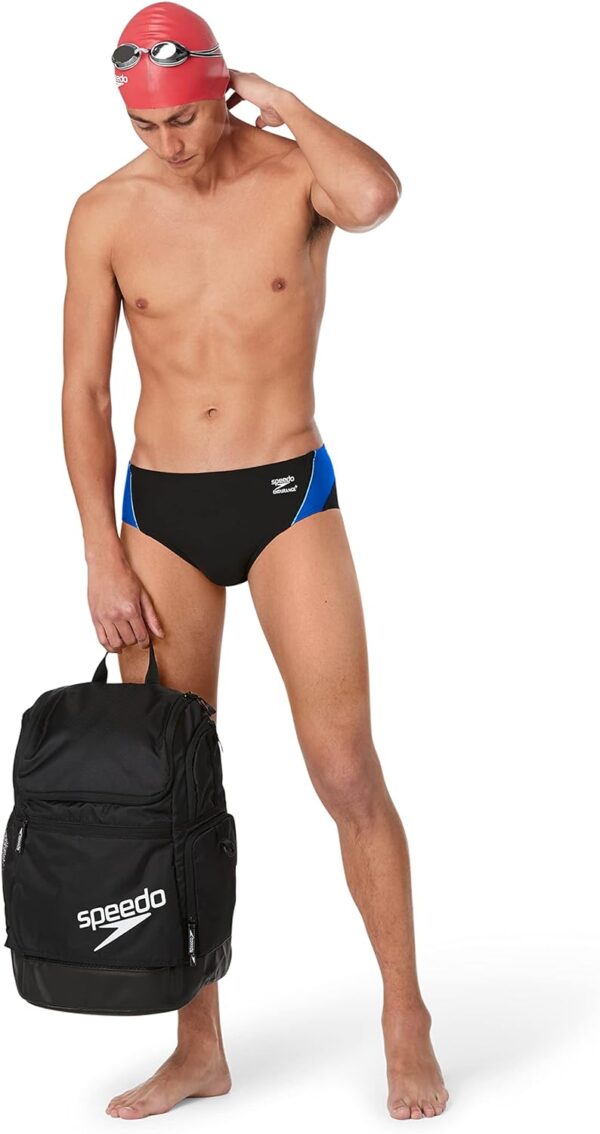 Speedo Mens Swimsuit Brief Endurance Splice Team Colors Black Blue