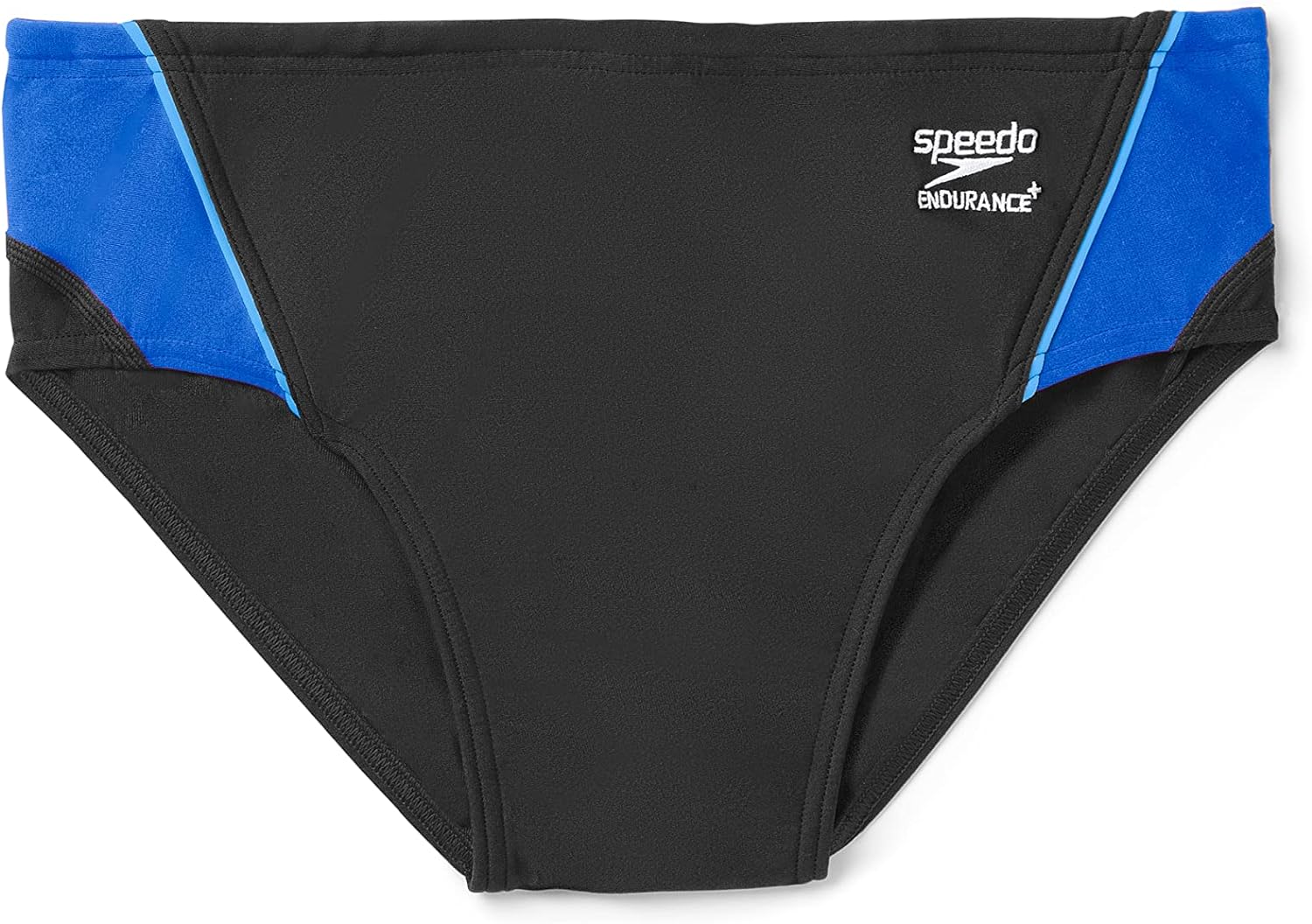 Speedo Mens Swimsuit Brief Endurance Splice Team Colors Black Blue