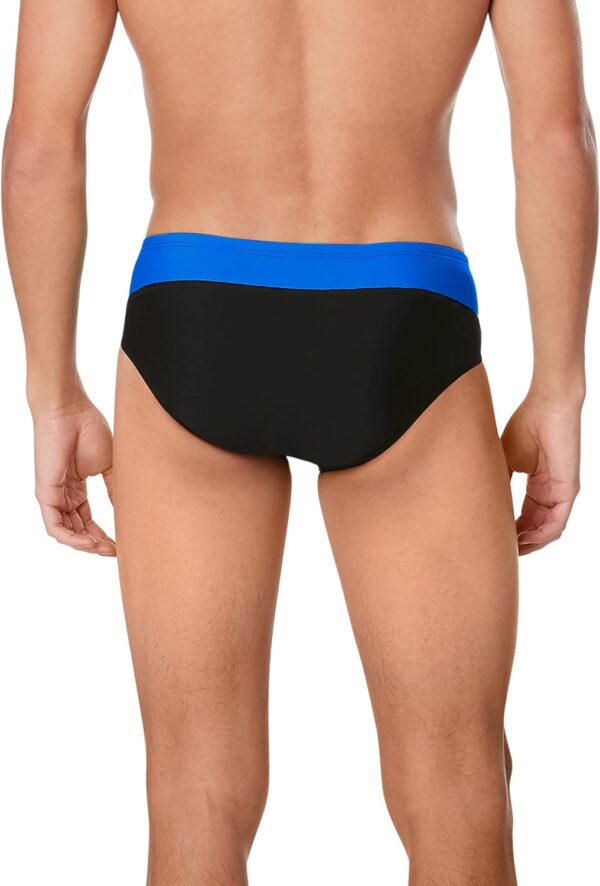 Speedo Mens Swimsuit Brief Endurance Splice Team Colors Black Blue