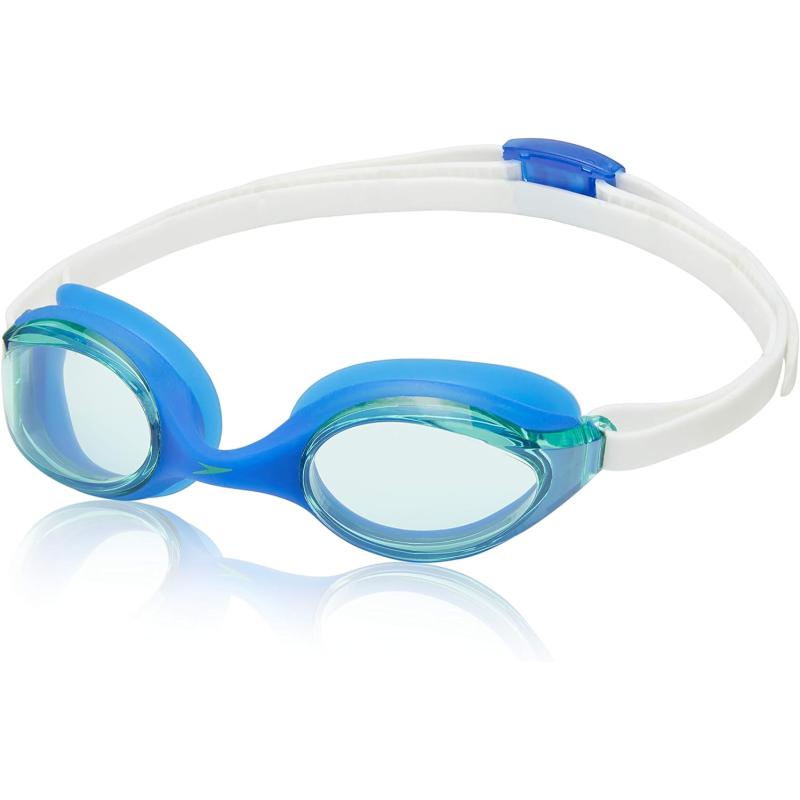 Speedo Unisex-child Swim Goggles Junior Hyper Flyer Ages 6-14(Blue/Jade ...