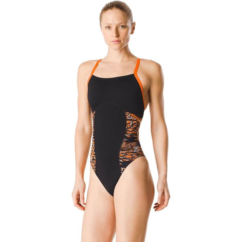 Speedo Womens Swimsuit One Piece Endurance Flyback Printed Adult Team