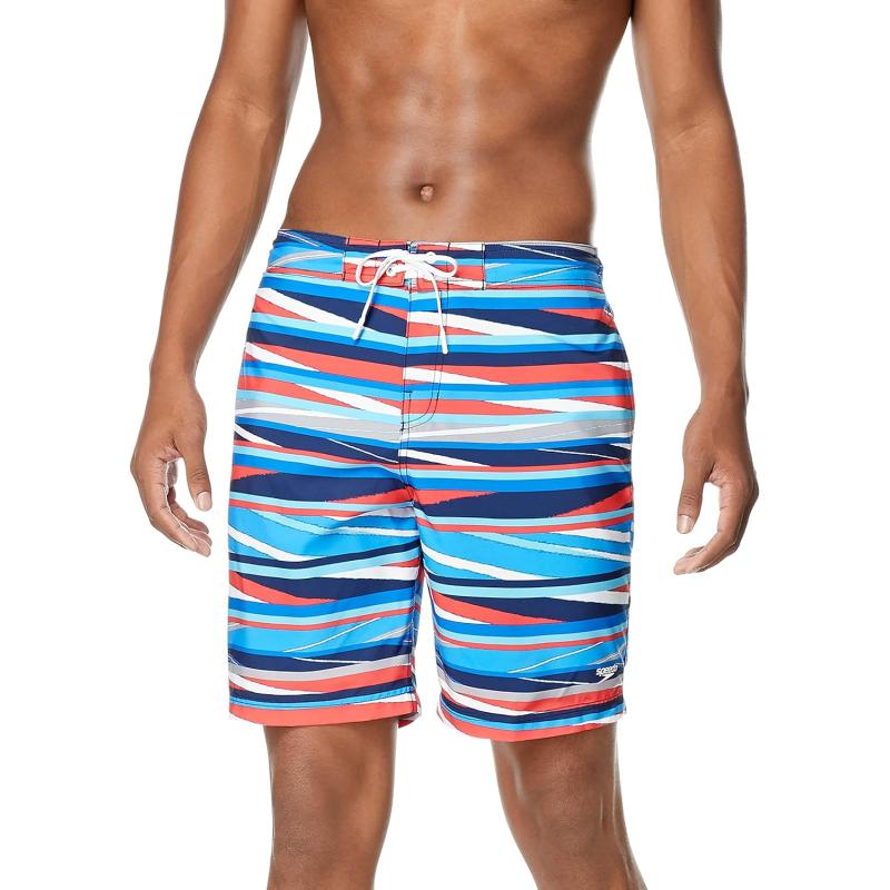 Speedo Men’s Swim Trunk Knee Length Boardshort Bondi Striped(20″ High ...