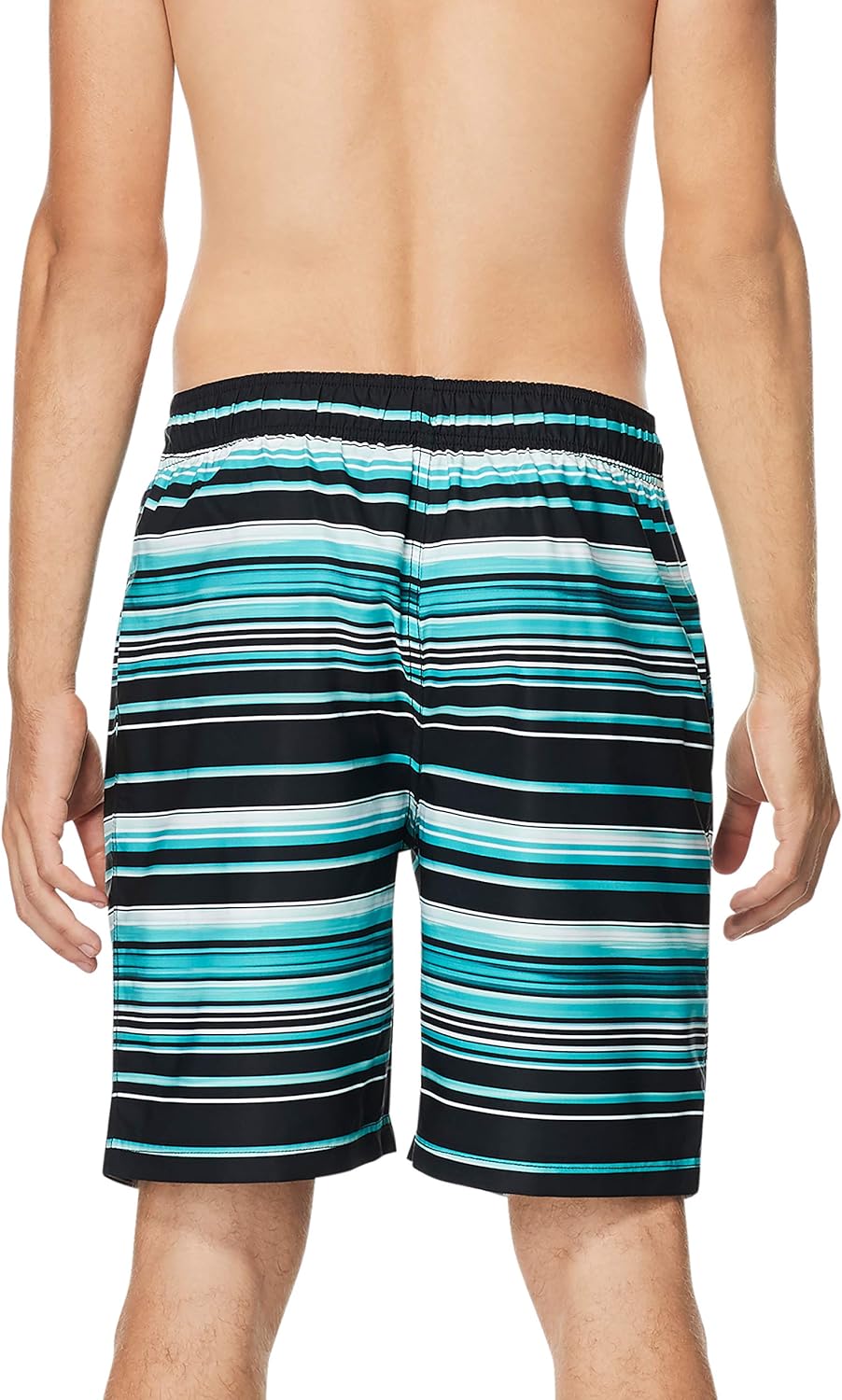 Speedo Men’s Swim Trunk Knee Length Boardshort Bondi Striped(Pureview ...