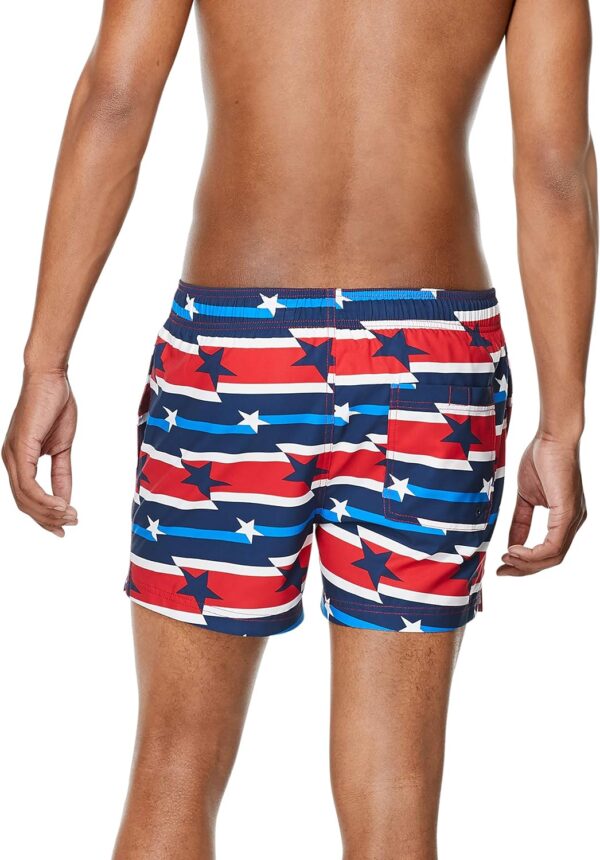 Speedo Men’s Swim Trunk Short Length Redondo Striped(Red White Blue