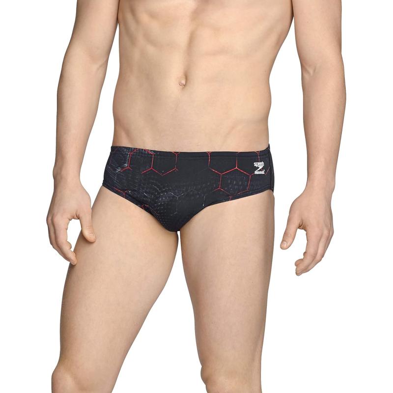 Speedo Mens Swimsuit Brief Endurance Printed Team Colors Emerging