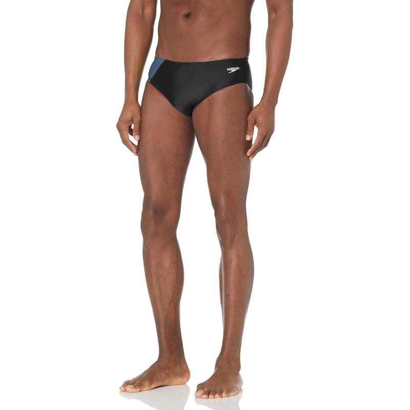 Speedo Mens Swimsuit Brief Powerflex Eco Revolve Splice Team Colors