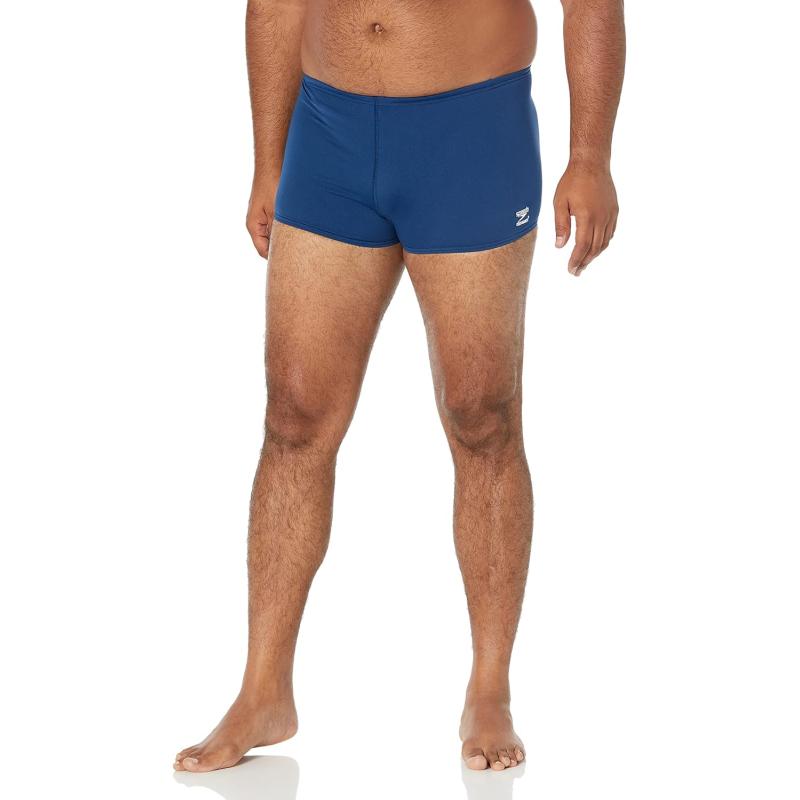 Speedo Men’s Swimsuit Square Leg Endurance+ Solid(Navy) - Speedo ...