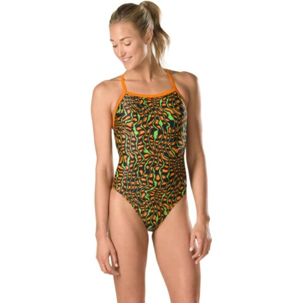 Speedo Womens Swimsuit One Piece Endurance Flyback Printed Adult Team