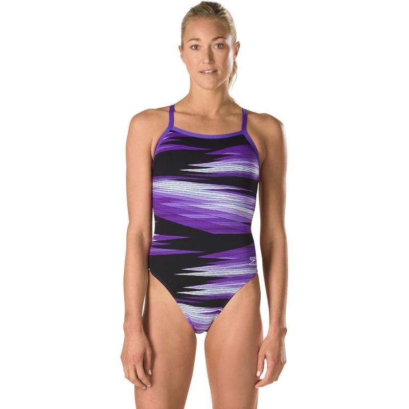 Speedo Womens Swimsuit One Piece Endurance Flyback Printed Adult Team