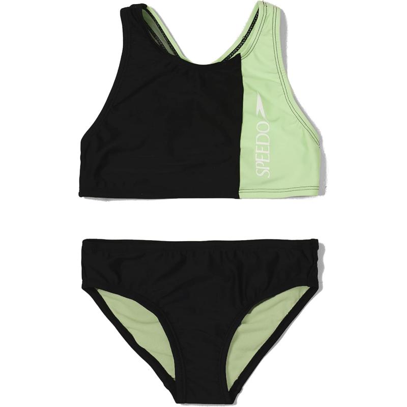 Speedo Girl’s Swimsuit Two Piece Bikini Set(Anthracite) - Speedo ...