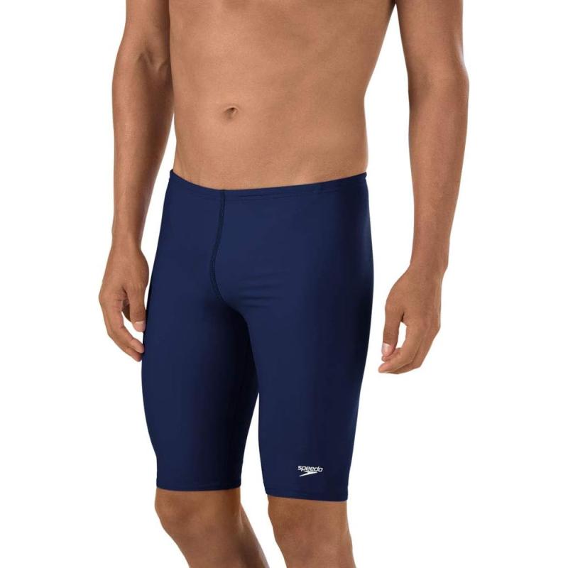 Speedo Mens Swimsuit Jammer Powerflex Eco Solid Adult Black Speedo