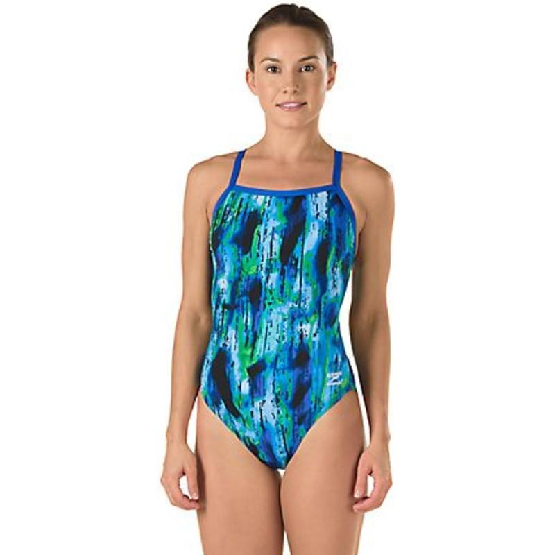 Speedo Womens Swimsuit One Piece Endurance Flyback Printed Adult Team