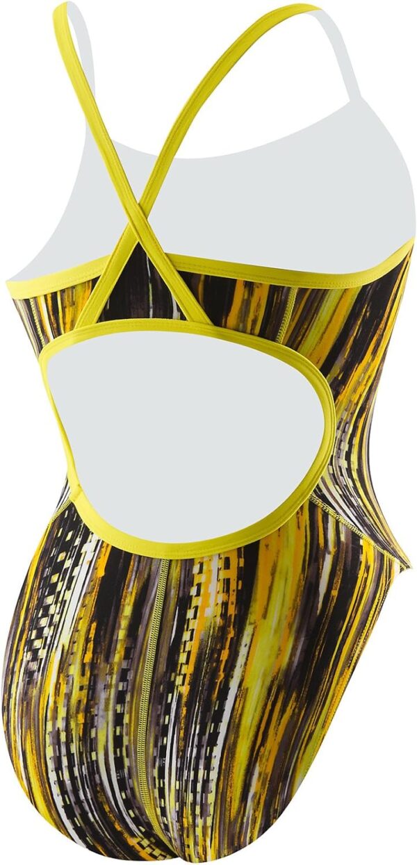 Speedo Womens Swimsuit One Piece Endurance Flyback Striped Adult Team